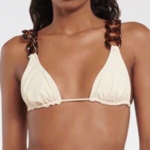 Same Los Angeles Tortoise Shell Chain Link Bikini Set in Cream